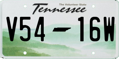 TN license plate V5416W