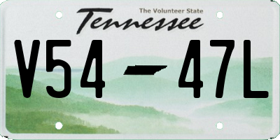 TN license plate V5447L
