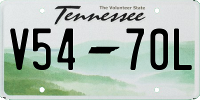 TN license plate V5470L