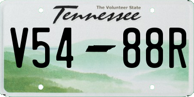 TN license plate V5488R