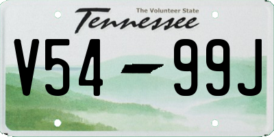 TN license plate V5499J
