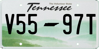 TN license plate V5597T