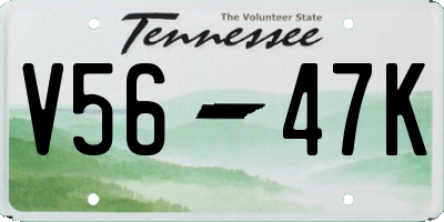 TN license plate V5647K