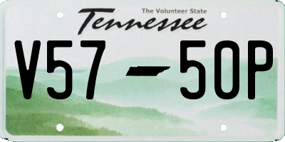 TN license plate V5750P