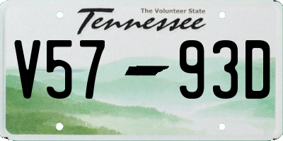 TN license plate V5793D