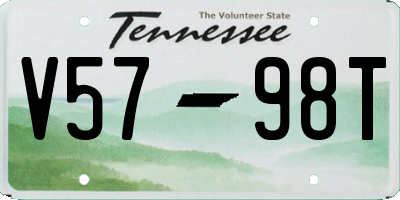 TN license plate V5798T