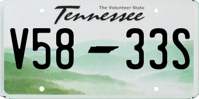 TN license plate V5833S