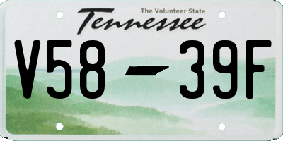 TN license plate V5839F