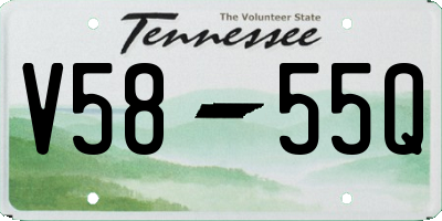 TN license plate V5855Q