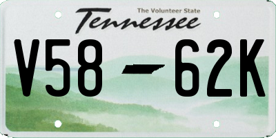 TN license plate V5862K
