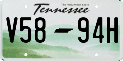TN license plate V5894H