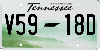 TN license plate V5918D