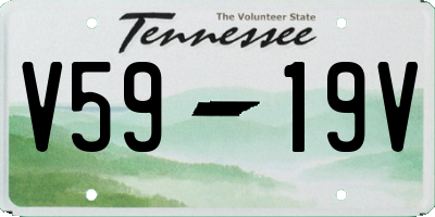 TN license plate V5919V