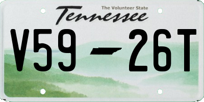 TN license plate V5926T