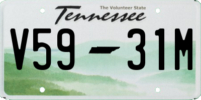 TN license plate V5931M