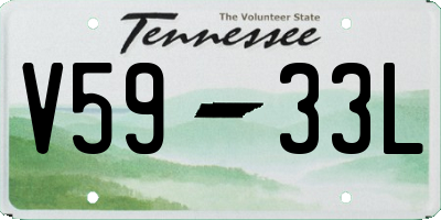 TN license plate V5933L