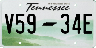 TN license plate V5934E