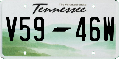 TN license plate V5946W