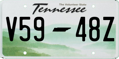 TN license plate V5948Z