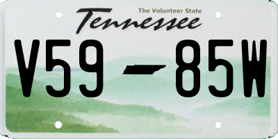 TN license plate V5985W