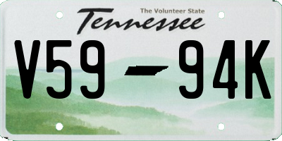 TN license plate V5994K