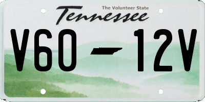 TN license plate V6012V