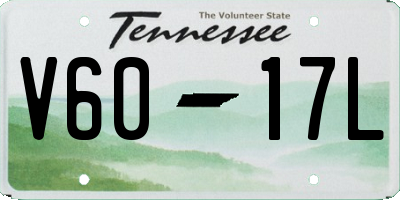 TN license plate V6017L