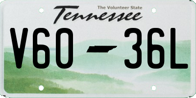 TN license plate V6036L