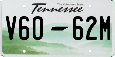 TN license plate V6062M