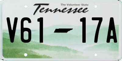 TN license plate V6117A