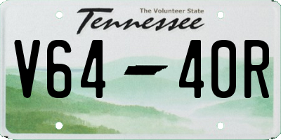 TN license plate V6440R