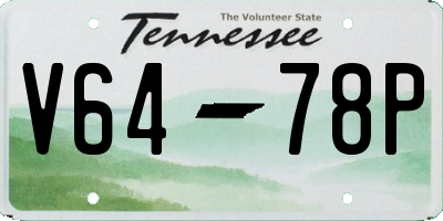 TN license plate V6478P