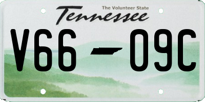 TN license plate V6609C