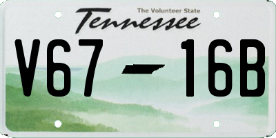 TN license plate V6716B