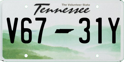 TN license plate V6731Y