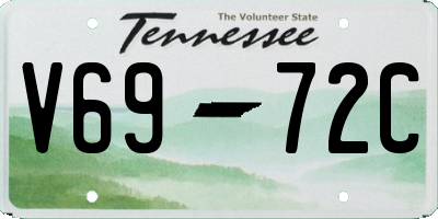 TN license plate V6972C