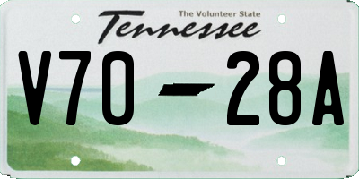 TN license plate V7028A