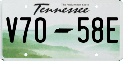 TN license plate V7058E
