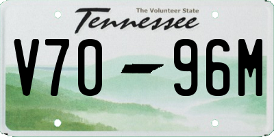 TN license plate V7096M