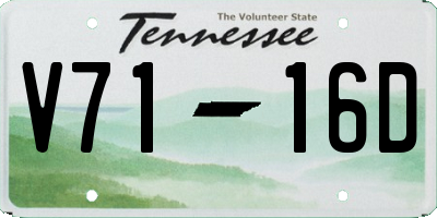 TN license plate V7116D
