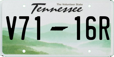 TN license plate V7116R