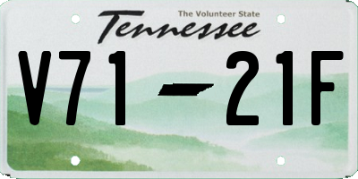 TN license plate V7121F