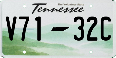TN license plate V7132C