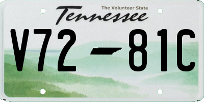 TN license plate V7281C