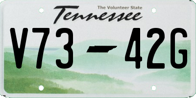 TN license plate V7342G