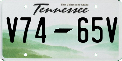 TN license plate V7465V