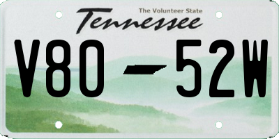 TN license plate V8052W