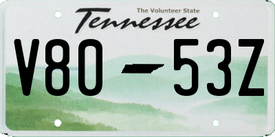 TN license plate V8053Z