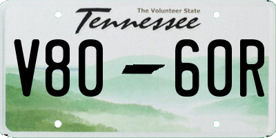 TN license plate V8060R