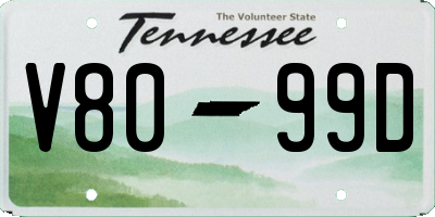 TN license plate V8099D